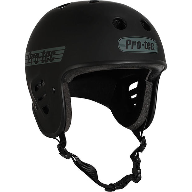 Pro-Tec Fullcut Classic Matte Black Skateboard Helmet (Certified) - Longboards USA