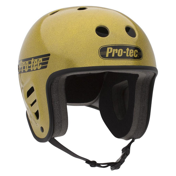 Pro-Tec Fullcut Gold Flake Longboard Skateboard Helmet – Longboards USA