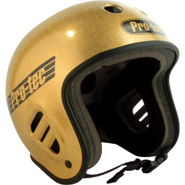 Pro-Tec Fullcut Gold Flake Longboard Skateboard Helmet - Longboards USA
