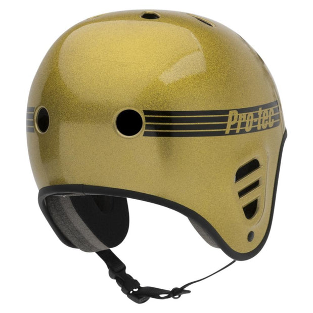Pro-Tec Fullcut Gold Flake Longboard Skateboard Helmet - Longboards USA