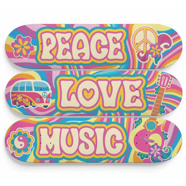 Psychedelic Skateboard Wall Art - Longboards USA