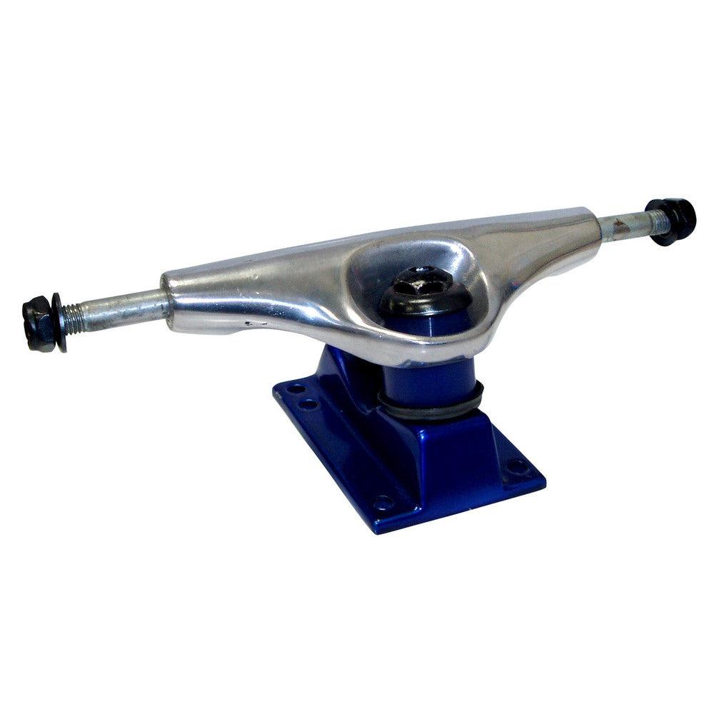 Punked 125mm - Chrome/Blue Skateboard Trucks | Set of 2 - Longboards USA