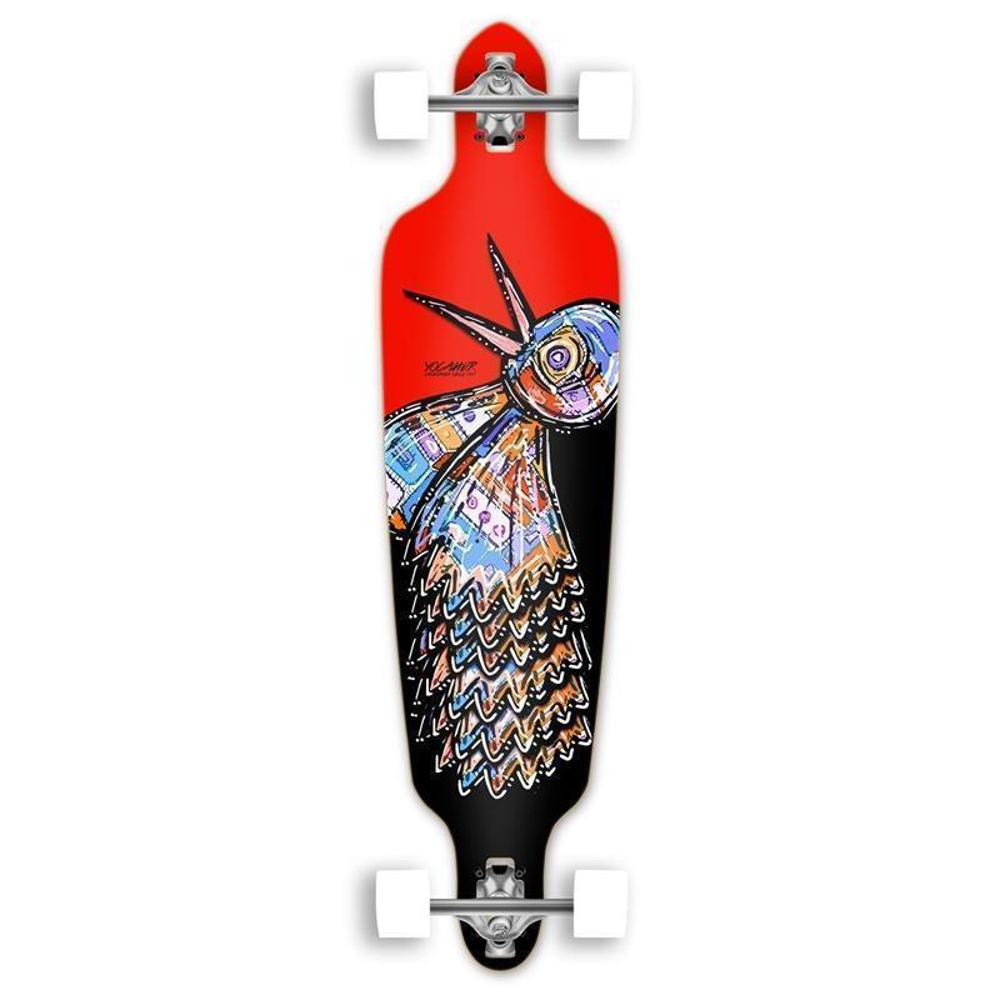 Punked Bird 40 inches Red Drop Through Longboard - Longboards USA