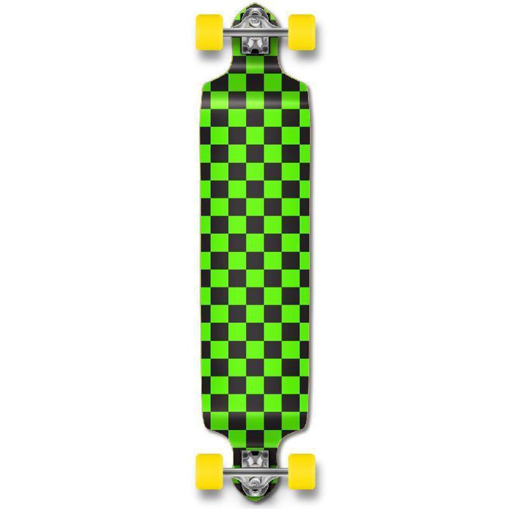 Punked Checker Green Drop Down Downhill Longboard - Longboards USA