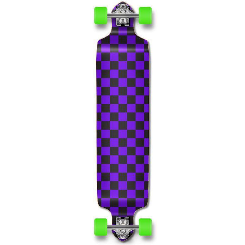 Punked Checker Purple Drop Down Downhill Longboard - Longboards USA