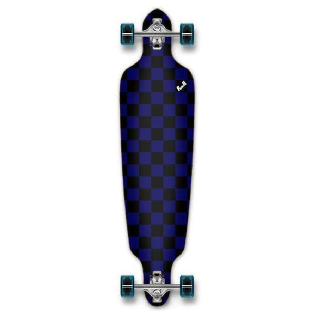 Punked Checkered Blue Drop Through Longboard - Longboards USA