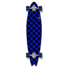 Punked Checkered Blue Fishtail Longboard - Longboards USA