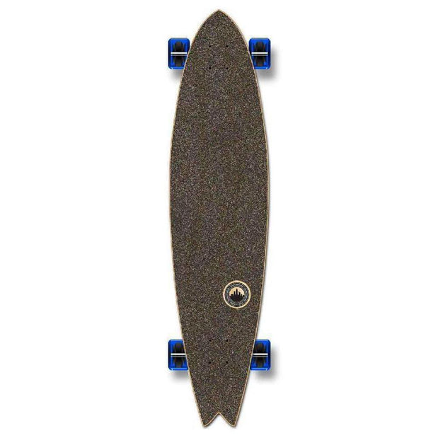 Punked Checkered Blue Fishtail Longboard - Longboards USA