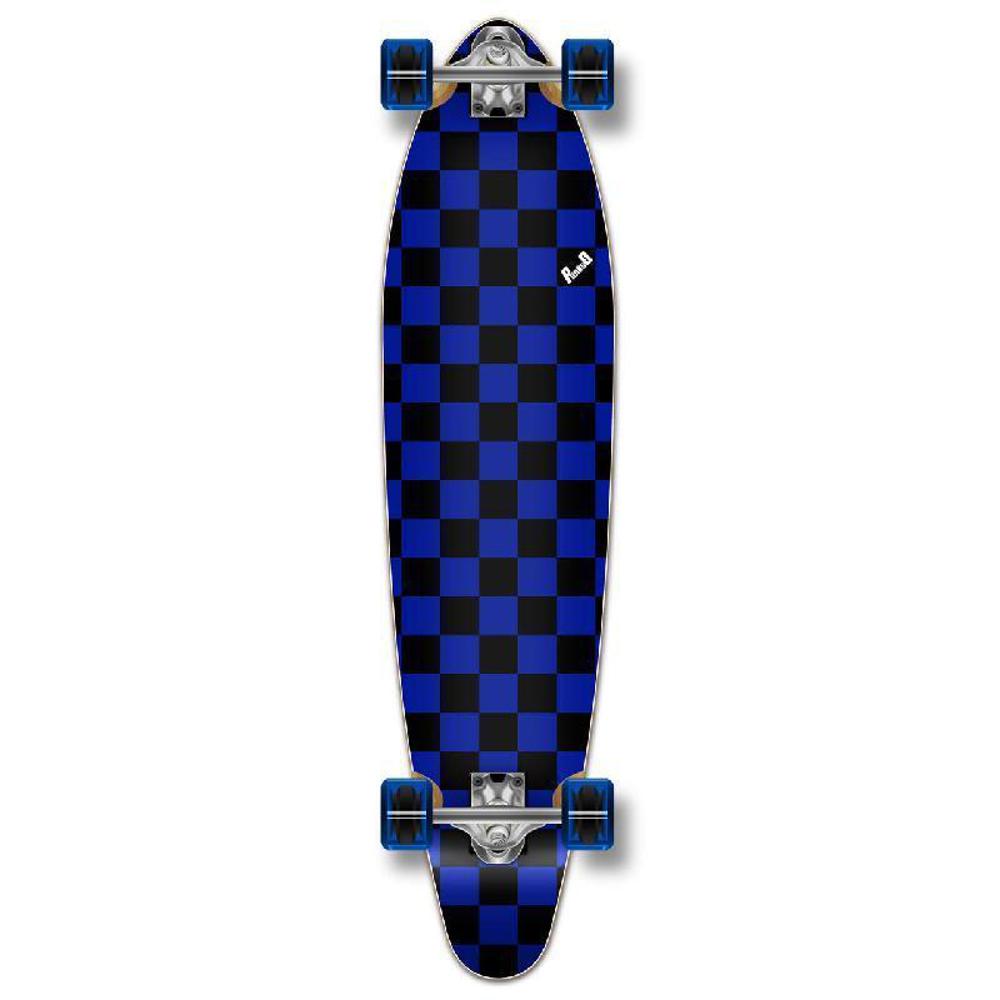 Punked Checkered Blue Kicktail Longboard – Longboards USA