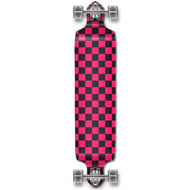 Punked Checkered Pink Drop Down Downhill Longboard - Longboards USA