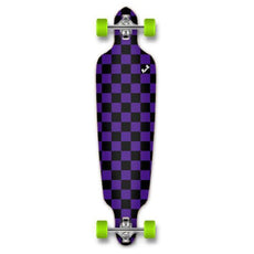 Punked Checkered Purple Drop Through Longboard - Longboards USA