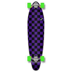 Punked Checkered Purple Kicktail Longboard - Longboards USA