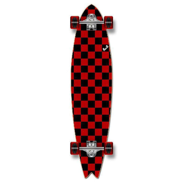 Punked Checkered Red Fishtail Longboard - Longboards USA