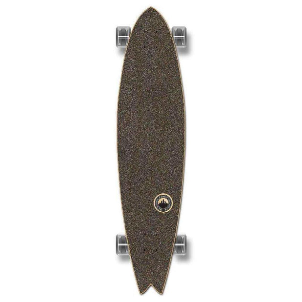 Punked Checkered Silver Fishtail Longboard - Longboards USA