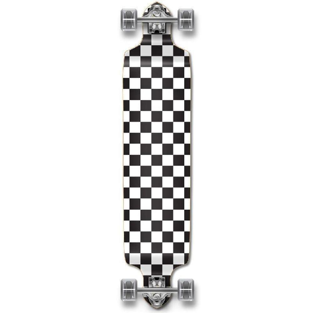 Punked Checkered White Drop Down Downhill Longboard - Longboards USA