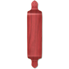 Punked Drop Down Blank Longboard Deck - Stained Red - Longboards USA