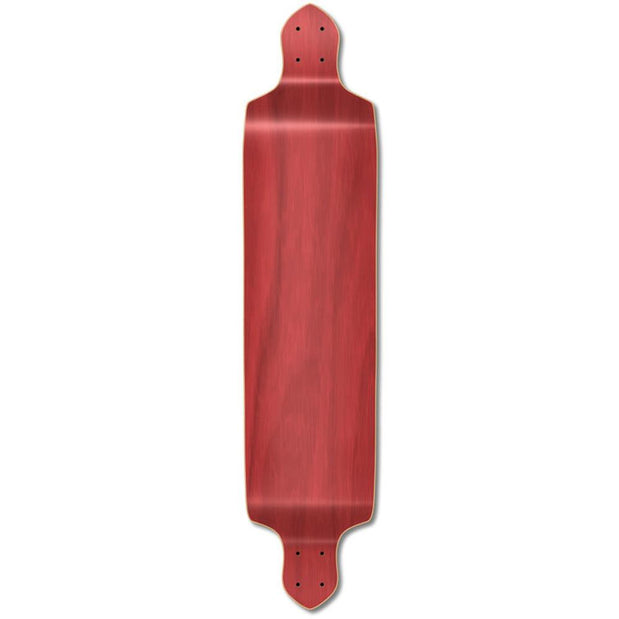 Punked Drop Down Blank Longboard Deck - Stained Red - Longboards USA