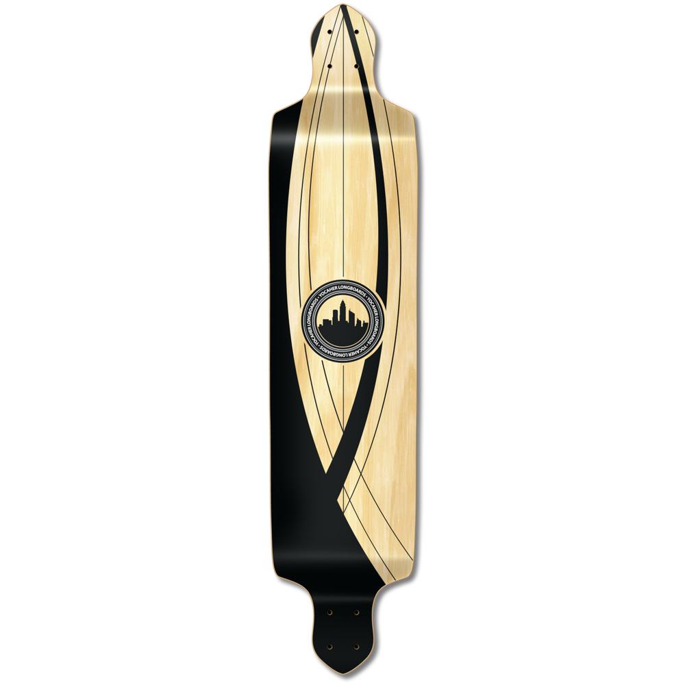 Punked Drop Down Longboard Deck - Crest Onyx - Longboards USA