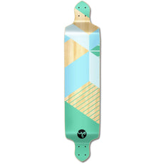 Punked Drop Down Longboard Deck - Geometric Series - Green - Longboards USA