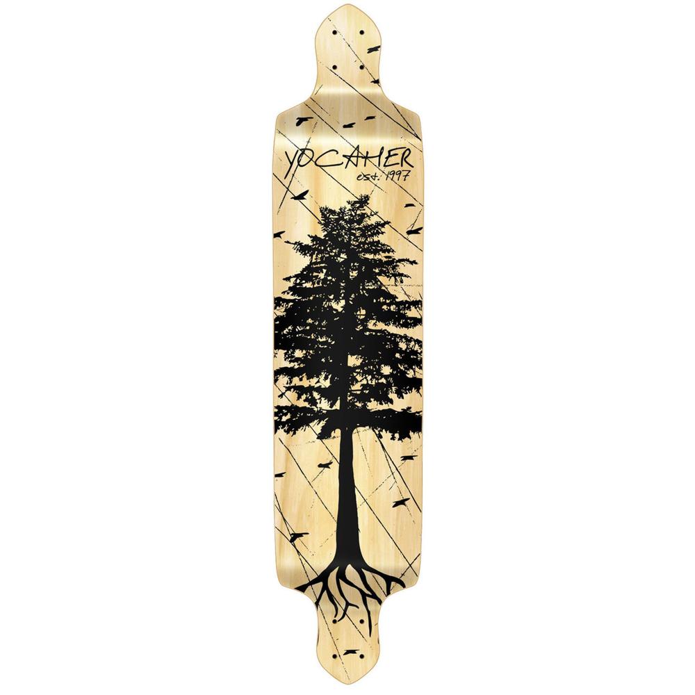 Punked Drop Down Longboard Deck - In the Pines : Natural - Longboards USA