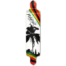 Punked Drop Down Longboard Deck - Palm City Rasta - Longboards USA