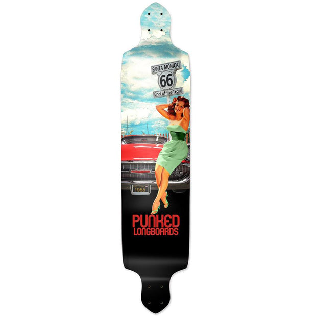 Punked Drop Down Longboard Deck - Route 66 Series - RTE-66 - Longboards USA