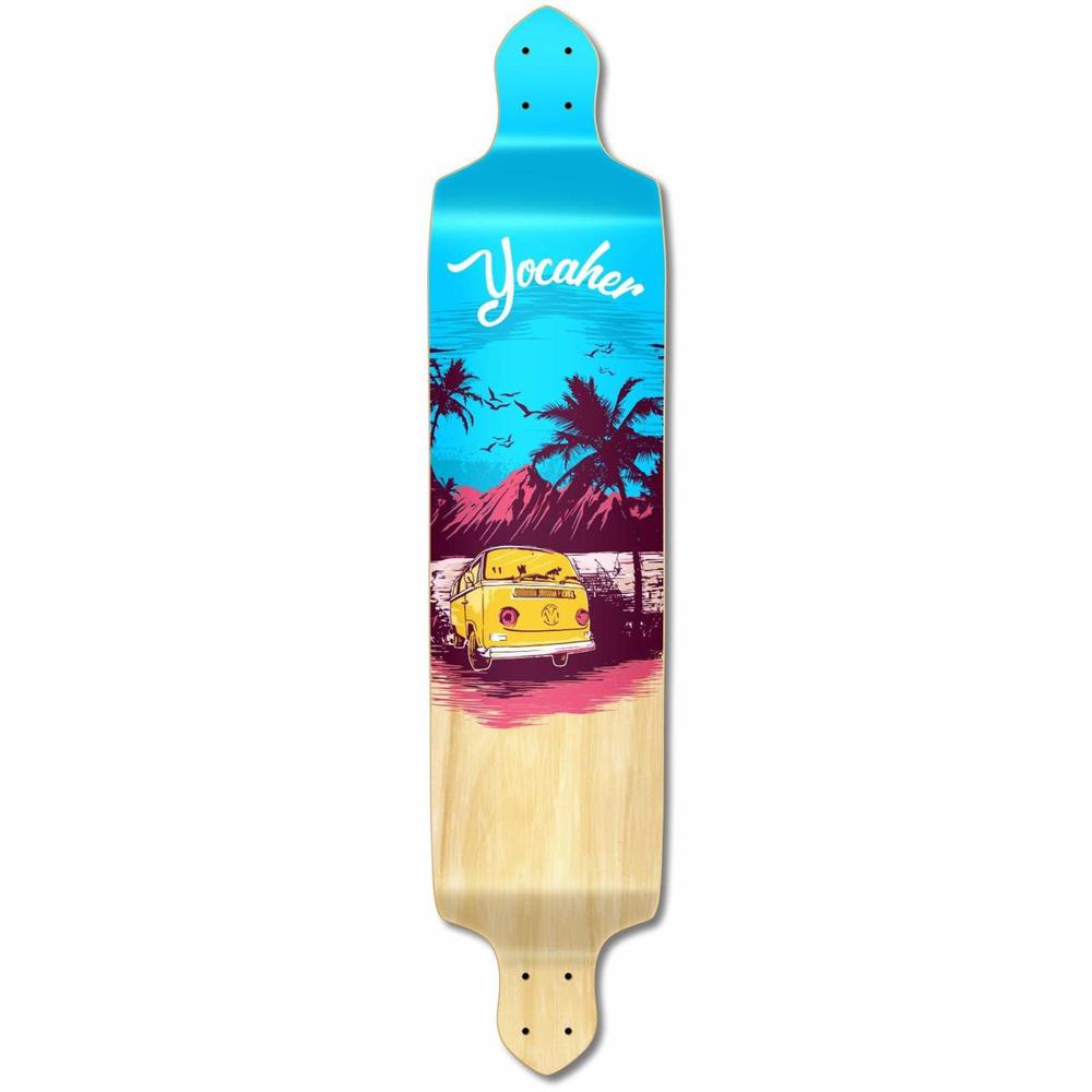 Punked Drop Down Longboard Deck - VW Series - Blue N' Red – Longboards USA