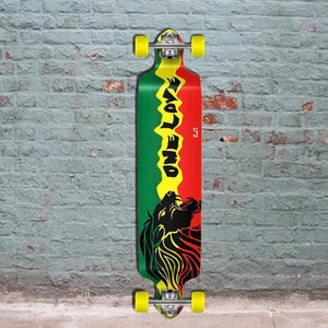 Punked Drop Down Rasta One Love Longboard 41 inch Complete - Longboards USA