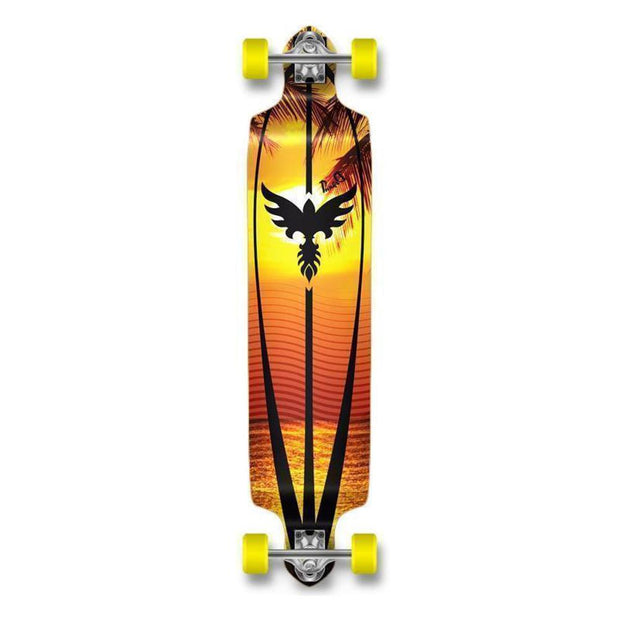 Punked Drop Down Sunset Longboard 41 inch Complete - Longboards USA