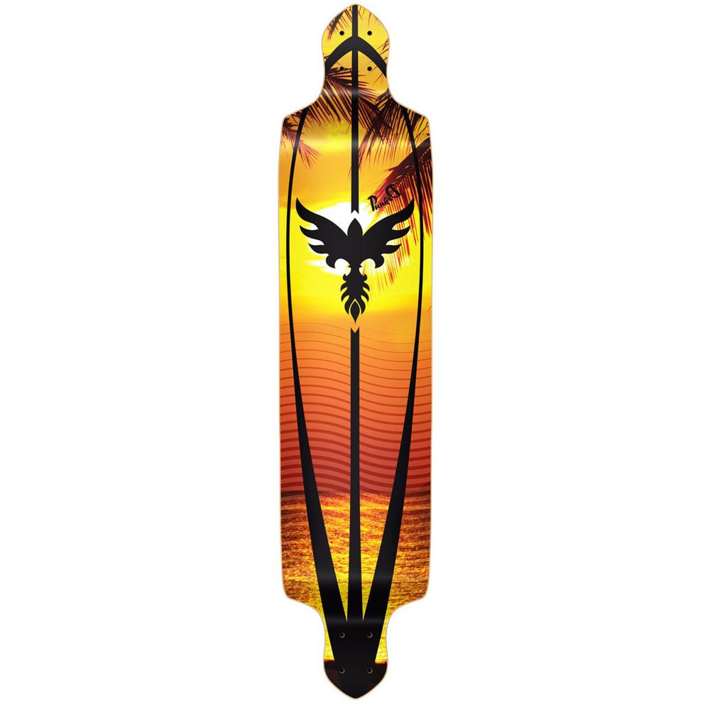 Punked Drop Down Sunset Longboard Deck - Longboards USA