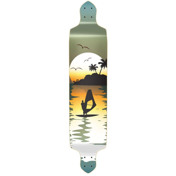 Punked Drop Down Surfer Longboard Deck - Longboards USA