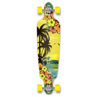 Punked Drop Through 40" Longboard - Tropical Day - Complete - Longboards USA