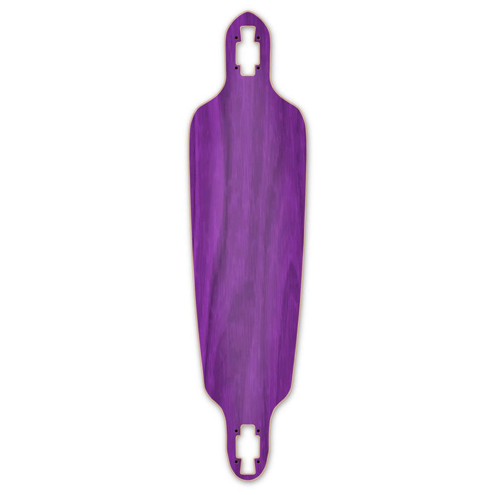 Punked Drop Through Blank Longboard Deck - Stained Purple - Longboards USA