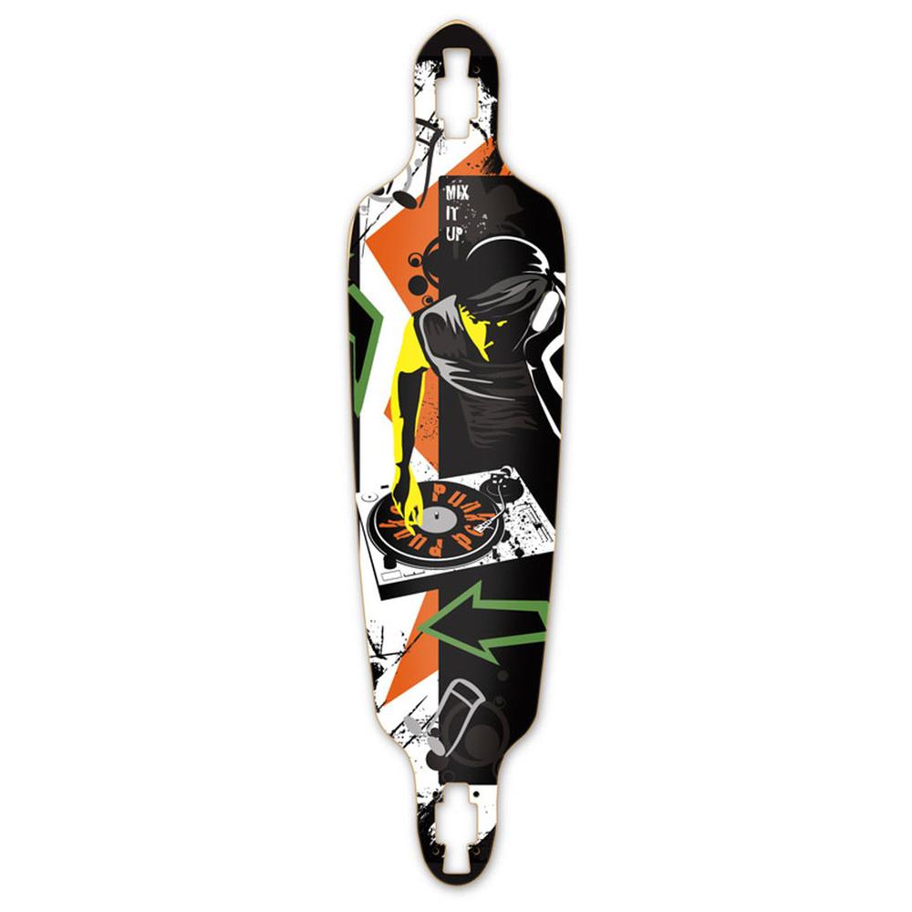 Punked Drop Through DJ Mixitup Longboard Deck - Longboards USA