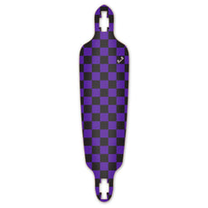 Punked Drop Through Longboard Deck - Checker Purple - Longboards USA