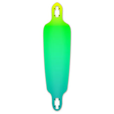 Punked Drop Through Longboard Deck - Gradient Green - Longboards USA