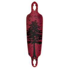 Punked Drop Through Longboard Deck - In the Pines : Red - Longboards USA
