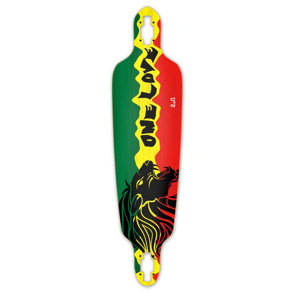 Punked Drop Through Rasta 2 Longboard Deck - Longboards USA