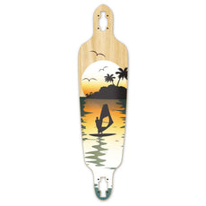 Punked Drop Through Surfer Natural Longboard Deck - Longboards USA