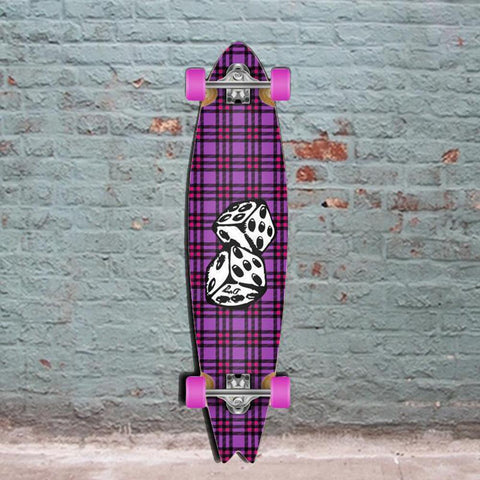 Punked Fishtail Dice Longboard 40 inch - Complete - Longboards USA