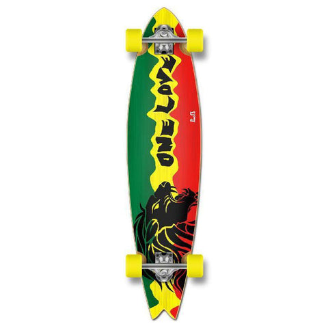 Punked Fishtail Rasta 2 Longboard Complete - Longboards USA