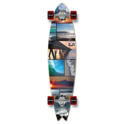 Punked Fishtail Seaside Longboard Complete - Longboards USA