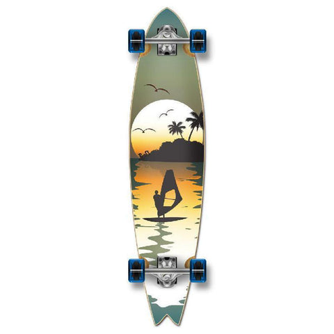 Punked Fishtail Surfer Longboard Complete - Longboards USA