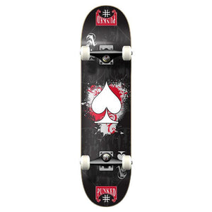 Punked Graphic Ace Black Complete Skateboard - Longboards USA