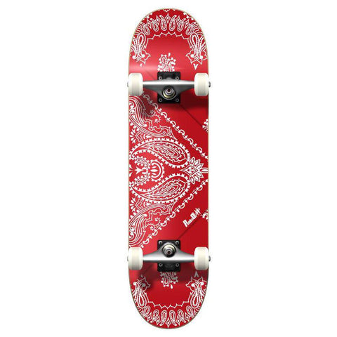 Punked Graphic Complete Skateboard - Bandana Red - Longboards USA