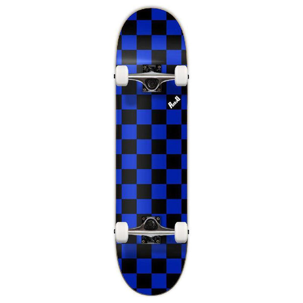 Punked Graphic Complete Skateboard - Checker Blue - Longboards USA