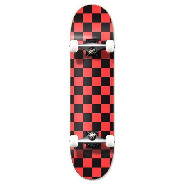 Punked Graphic Complete Skateboard - Checker Orange - Longboards USA