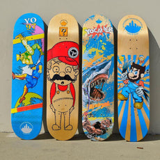 Punked Graphic Complete Skateboard - Retro Series - Stache - Longboards USA