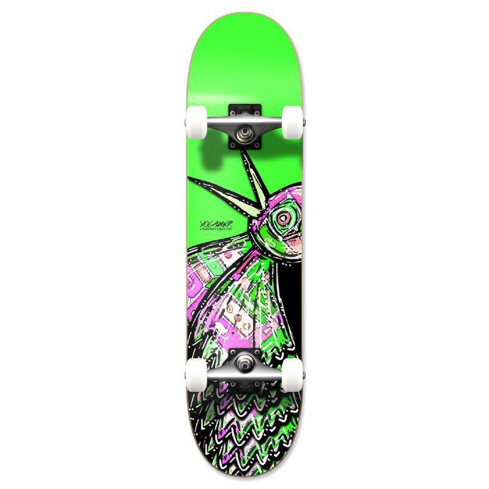 Punked Graphic Complete Skateboard - The Bird Green - Longboards USA