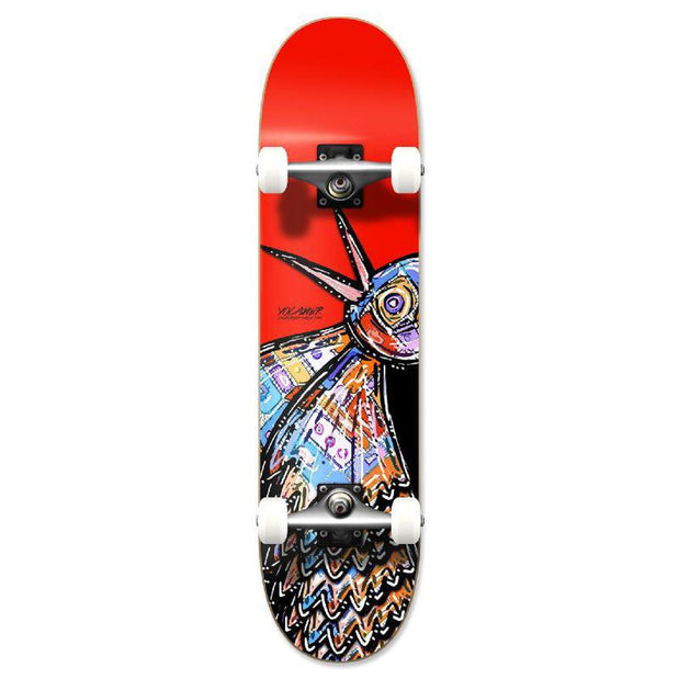 Punked Graphic Complete Skateboard - The Bird Red - Longboards USA